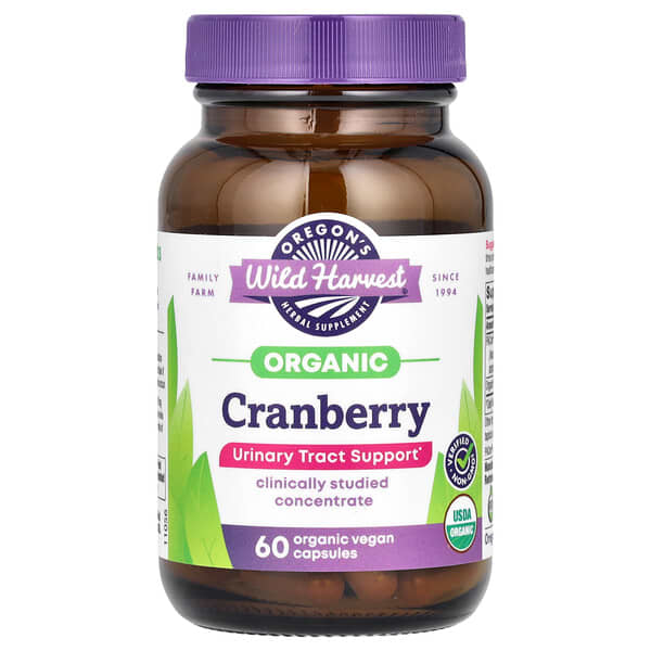 Oregon's Wild Harvest, Organic Cranberry, 60 Organic Vegan Capsules 5 Oregon's Wild Harvest, Organic Cranberry, 60 Organic Vegan Capsules