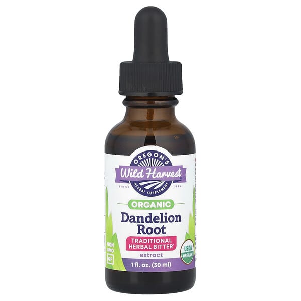 Oregon's Wild Harvest, Organic Dandelion Root Extract, 1 fl oz (30 ml)