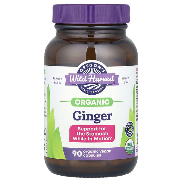 Oregon's Wild Harvest, Organic Ginger, 90 Vegan Capsules (500 mg per Capsule)