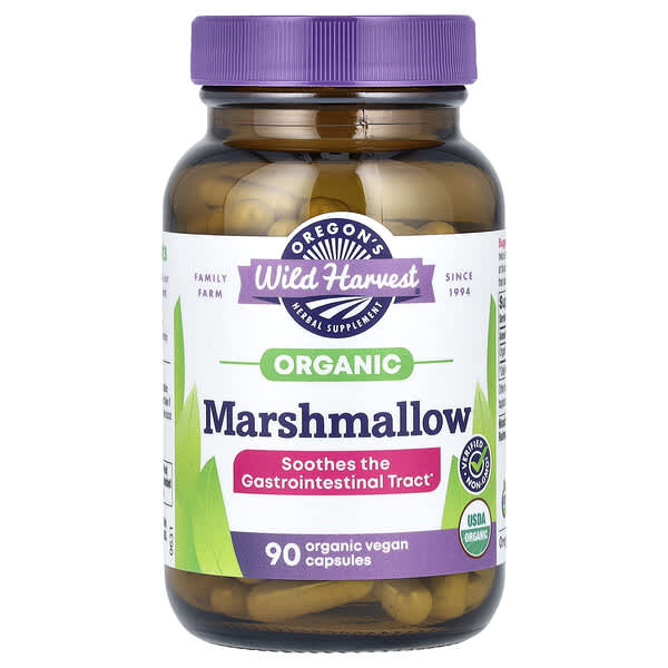 Oregon's Wild Harvest, Organic Marshmallow, 90 Organic Vegan Capsules (425 mg per Capsule)