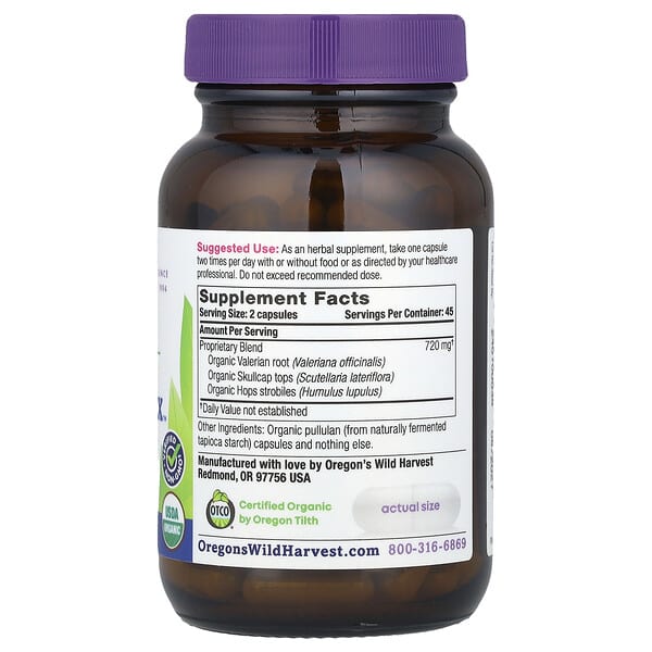 Alternative view of Oregon's Wild Harvest, Organic Muscle Relax™, 90 Vegan Capsules