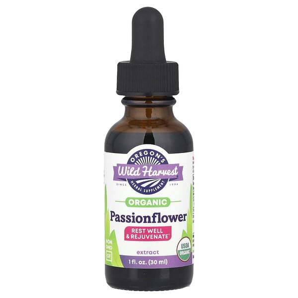 Oregon's Wild Harvest, Organic Passionflower Extract, 1 fl oz (30 ml)