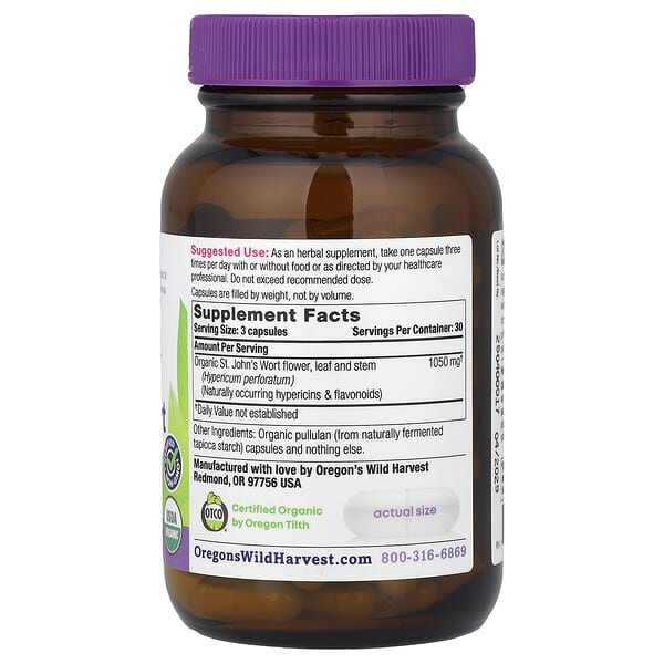 Alternative view of Oregon's Wild Harvest, Organic St. John's Wort, 90 Vegan Capsules