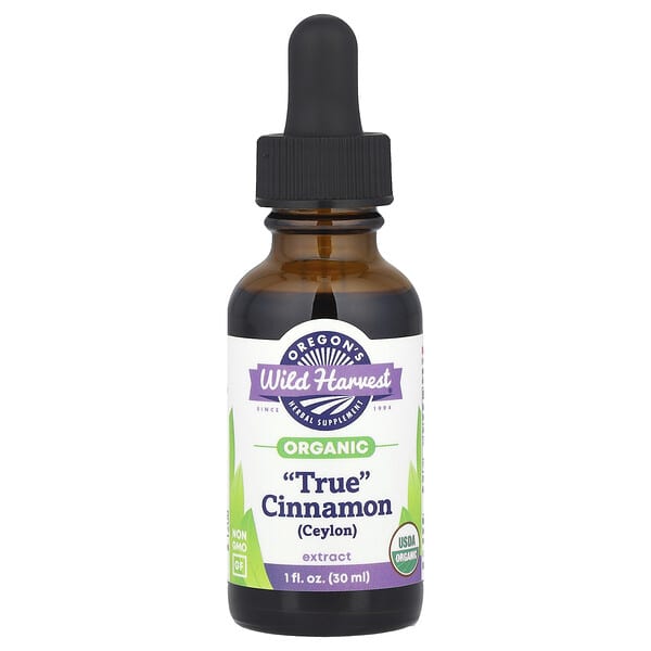 Oregon's Wild Harvest, Organic "True" Cinnamon (Ceylon) Extract, 1 fl oz (30 ml)