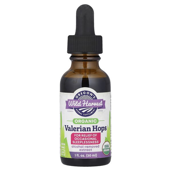 Oregon's Wild Harvest, Organic Valerian Hops, 1 fl oz (30 ml)