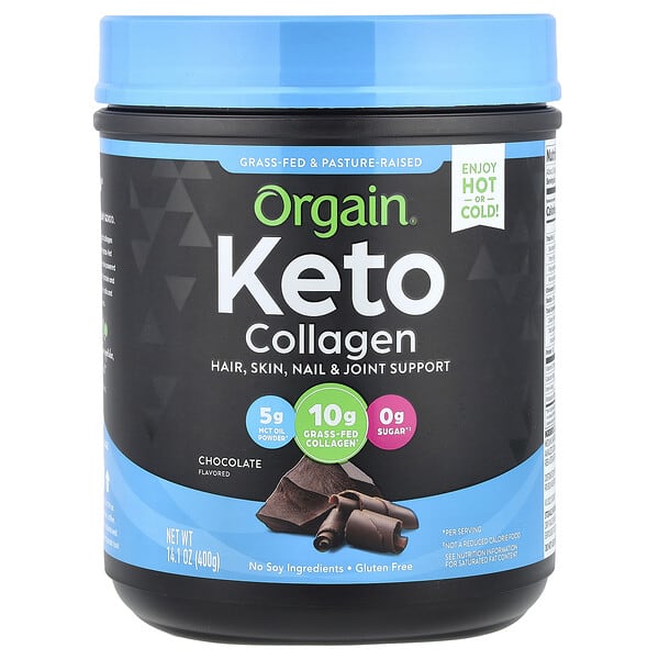 Orgain, Keto Collagen Powder, Chocolate, 14.1 oz (400 g)