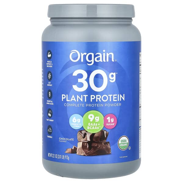 Orgain, Plant  Protein, Complete Protein Powder, Chocolate, 2.01 lb (912 g)