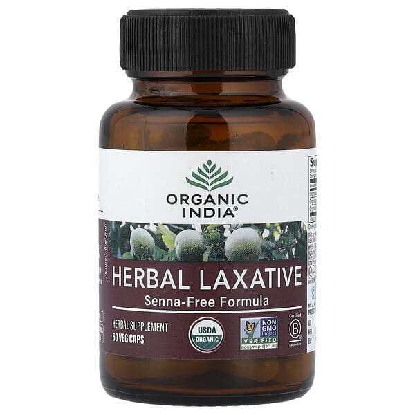 Organic India, Herbal Laxative, Senna-Free Formula, 60 Veg Caps