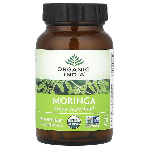 Organic India, Moringa, 90 Vegetarian Caps (350 mg per Capsule)