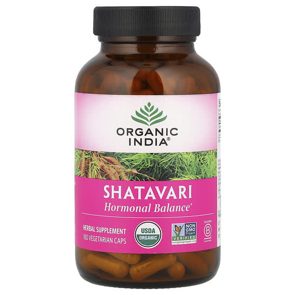Organic India, Shatavari, 180 Vegetarian Caps (400 mg per Capsule)