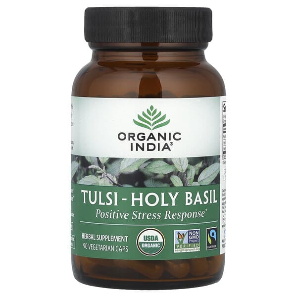 Organic India, Tulsi-Holy Basil, 90 Vegetarian Caps