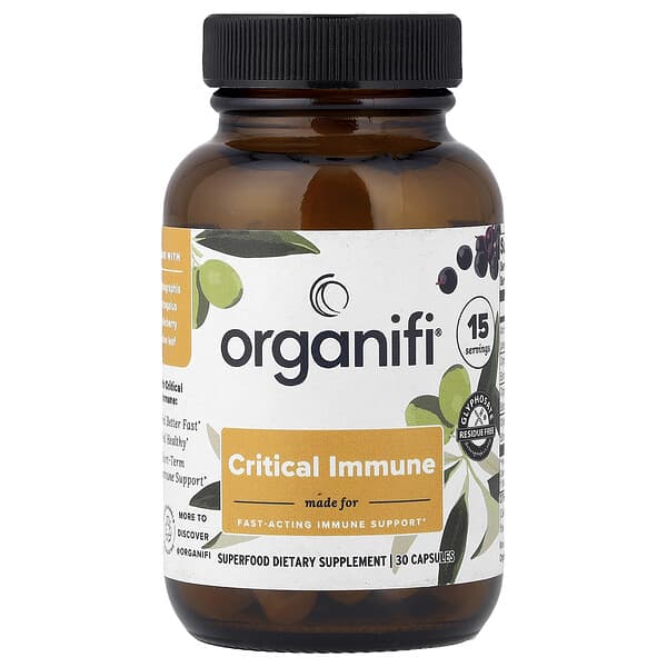 Organifi, Critical Immune, 30 Capsules