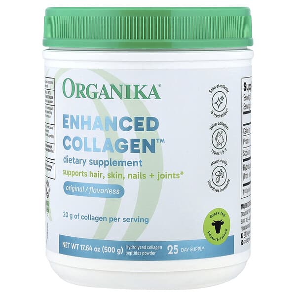 Organika, Enhanced Collagen™, Flavorless , 17.64 oz (500 g)