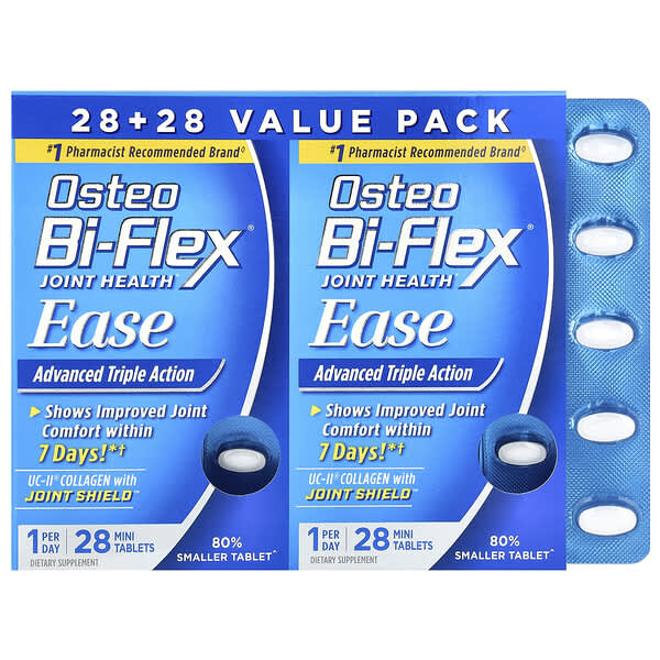 Osteo Bi-Flex, Joint Health, Ease, Advanced Triple Action, 2 Pack, 28 Mini Tablets Each