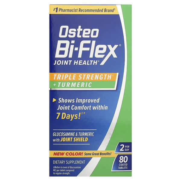 Osteo Bi-Flex, Joint Health, Triple Strength + Turmeric, 80 Coated Tablets