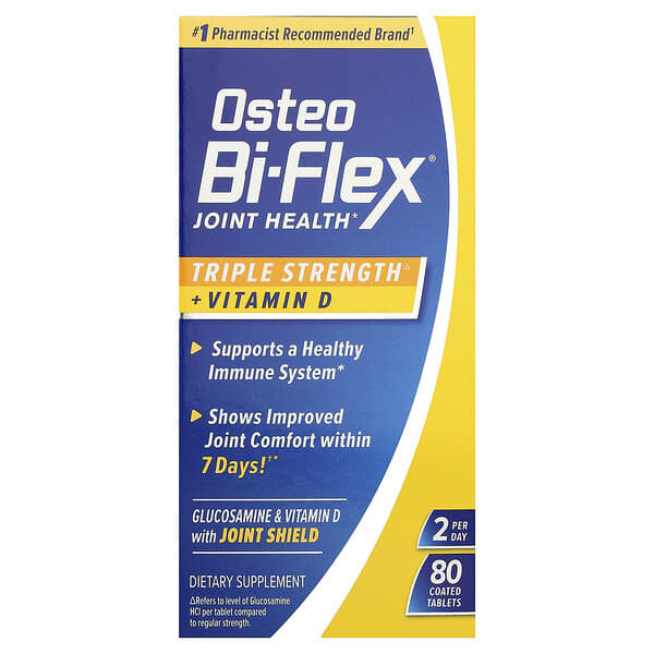 Osteo Bi-Flex, Joint Health + Vitamin D, Triple Strength, 80 Coated Tablets