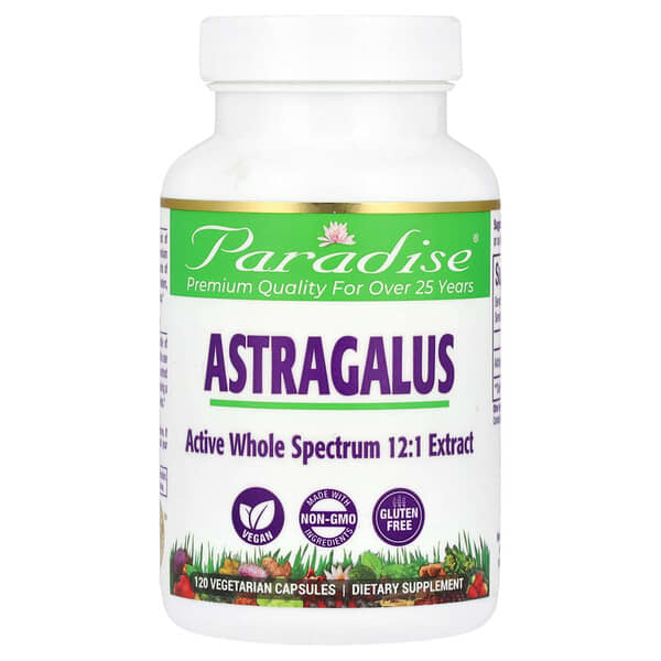 Paradise Herbs, Astragalus, 120 Vegetarian Capsules (250 mg per Capsule)