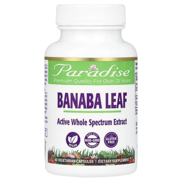 Paradise Herbs, Banaba Leaf, 60 Vegetarian Capsules (250 mg per Capsule)