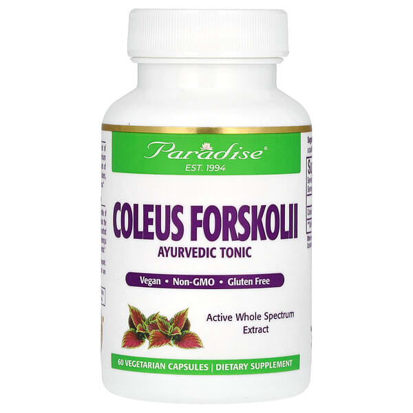 Paradise Herbs, Coleus Forskolii, 60 Vegetarian Capsules (250 mg per Capsule)