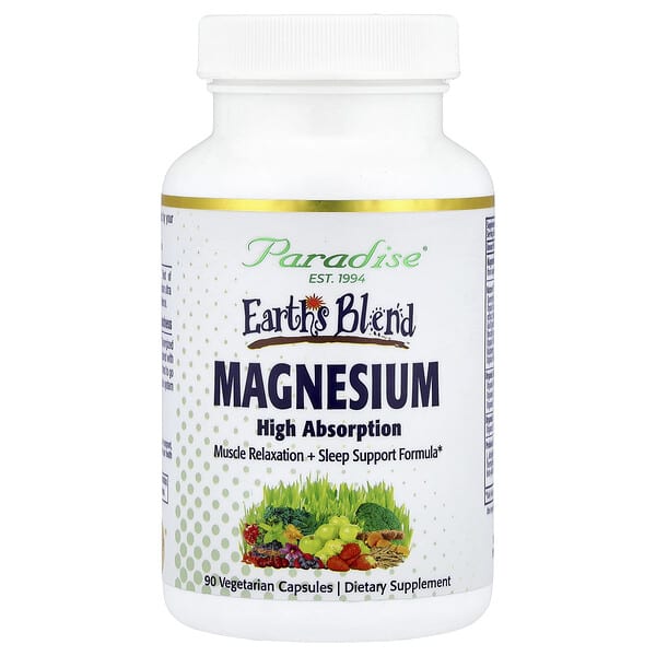 Paradise Herbs, Earth's Blend, Magnesium, 90 Vegetarian Capsules