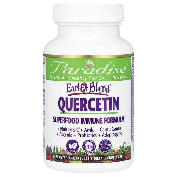 Paradise Herbs, Earth's Blend, Quercetin, 90 Vegetarian Capsules