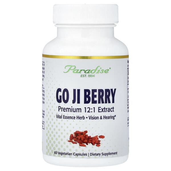 Paradise Herbs, Goji Berry, 60 Vegetarian Capsules (400 mg Per capsule) 3 Paradise Herbs, Goji Berry, 60 Vegetarian Capsules (400 mg Per capsule)