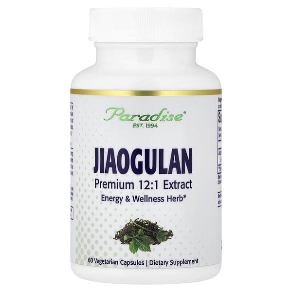Paradise Herbs, Jiaogulan, 60 Vegetarian Capsules (250 mg per Capsule)