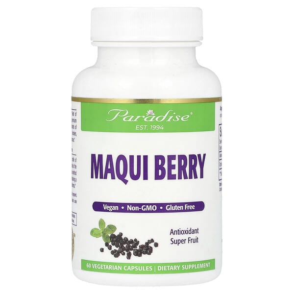Paradise Herbs, Maqui Berry, 60 Vegetarian Capsules (400 mg per Capsule)