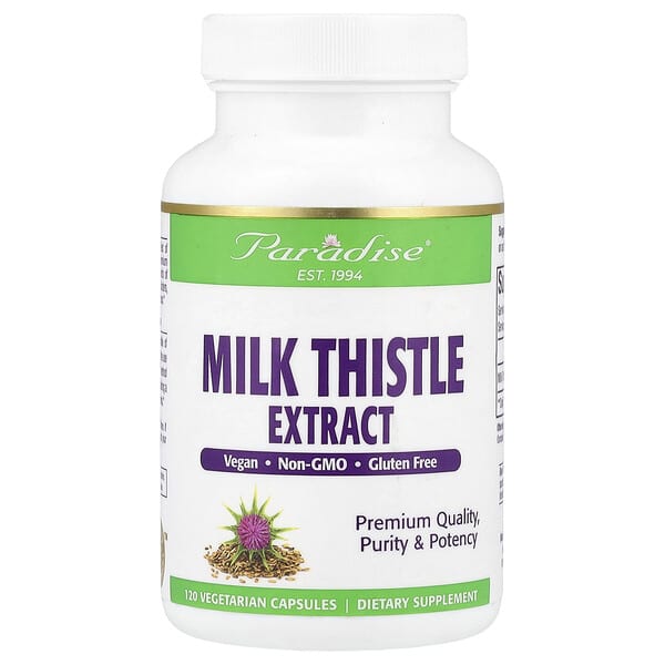 Paradise Herbs, Milk Thistle Extract, 120 Vegetarian Capsules (250 mg per Capsule)