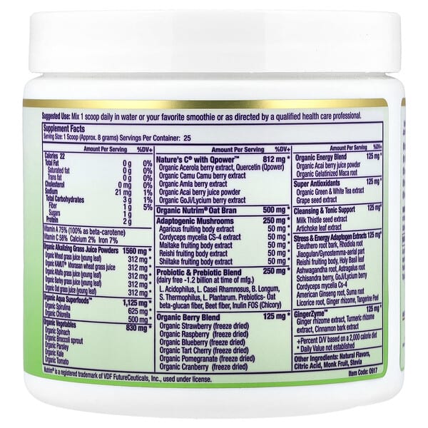 Alternative view of Paradise Herbs, ORAC Energy® Greens, Apple, 7.05 oz (200 g)