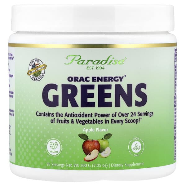 Paradise Herbs, ORAC Energy® Greens, Apple, 7.05 oz (200 g)