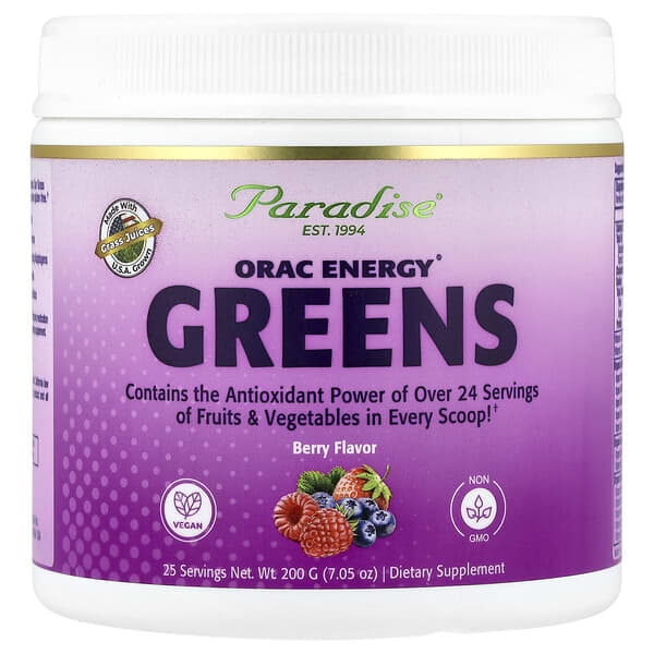 Paradise Herbs, ORAC Energy® Greens, Berry, 7.05 oz (200 g)