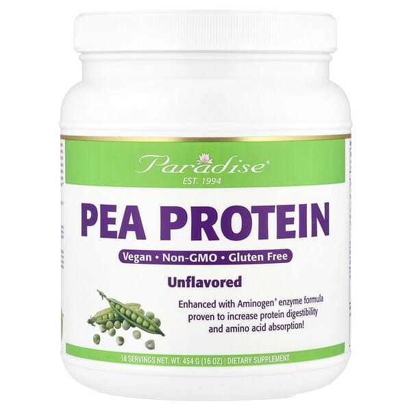 Paradise Herbs, Pea Protein, Unflavored, 16 oz (454 g)