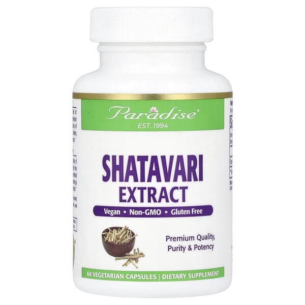 Paradise Herbs, Shatavari Extract, 60 Vegetarian Capsules (250 mg per Capsule)