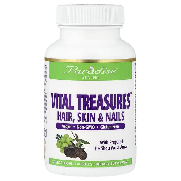 Paradise Herbs, Vital Treasures, 60 Vegetarian Capsules