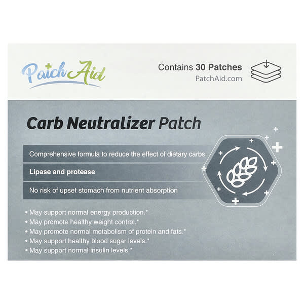 PatchAid, Carb Neutralizer Patch, 30 Patches