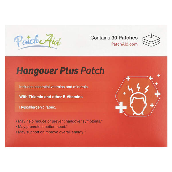 PatchAid, Hangover Plus Patch, 30 Patches