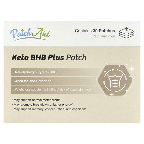 PatchAid, Keto BHB Plus Patch, 30 Patches
