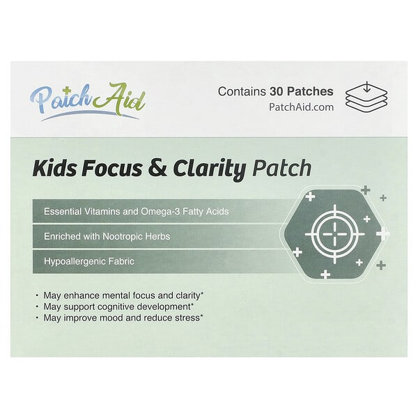 PatchAid, Kids Focus & Clarity Patch, 30 Patches
