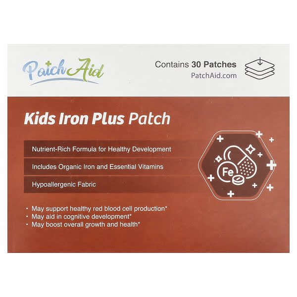 PatchAid, Kids Iron Plus Patch, 30 Patches