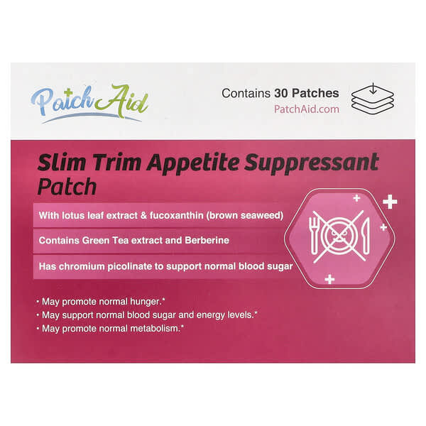 PatchAid, Slim Trim Appetite Suppressant Patch, 30 Patches 4 PatchAid, Slim Trim Appetite Suppressant Patch, 30 Patches