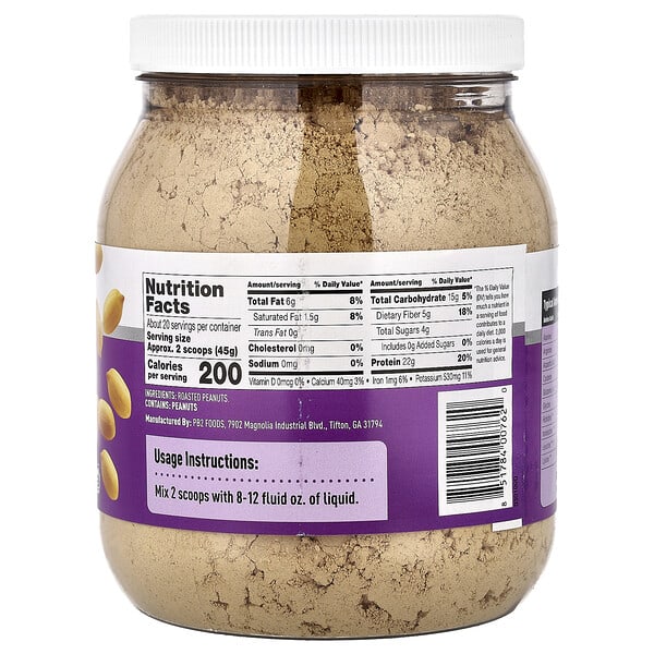 Alternative view of PB2 Foods, Performance, Pure Peanut Protein Plant Powder, 2 lb ( 907 g)