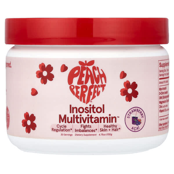 Peach Perfect, Inositol Multivitamin™, Strawberry Acai, 4.75 oz (136 g)