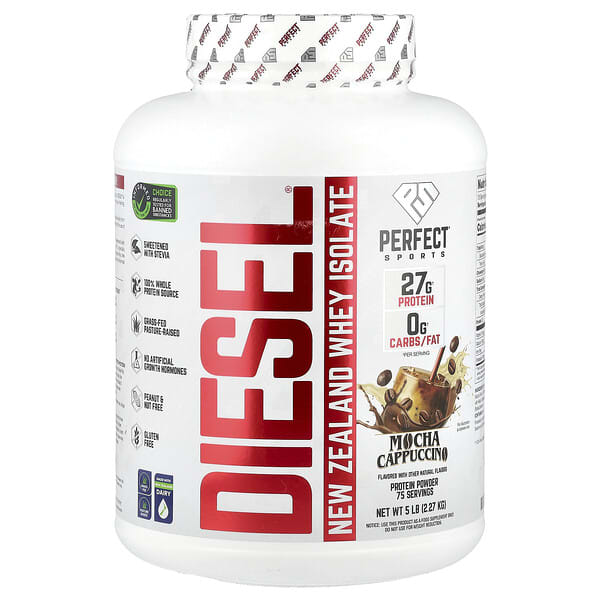 PERFECT Sports, Diesel®, New Zealand Whey Isolate, Mocha Cappuccino, 5 lb (2.27 kg) 3 PERFECT Sports, Diesel®, New Zealand Whey Isolate, Mocha Cappuccino, 5 lb (2.27 kg)