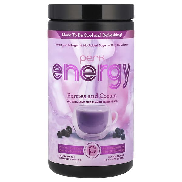 Perk Energy, Berries and Cream, 13.55 oz (384 g)