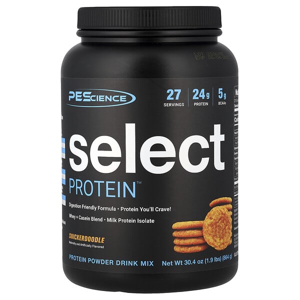 PEScience, Select Protein™ Powder Drink Mix, Snickerdoodle, 1.9 lbs (864 g)