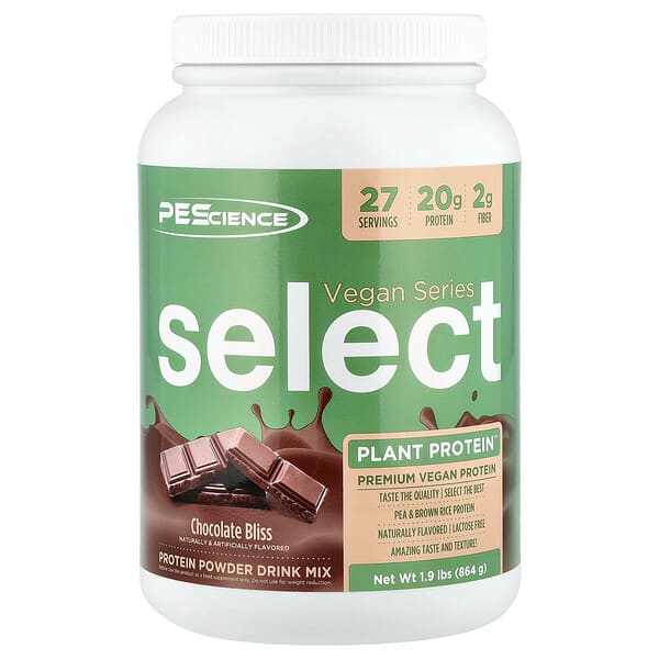 PEScience, Vegan Series, Select Plant Protein™, Chocolate Bliss, 1.9 lbs (864 g)