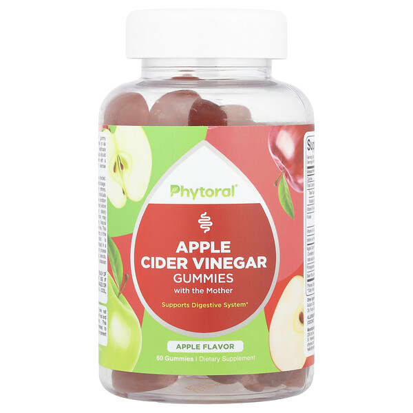 Phytoral, Apple Cider Vinegar Gummies With The Mother, Apple, 60 Gummies