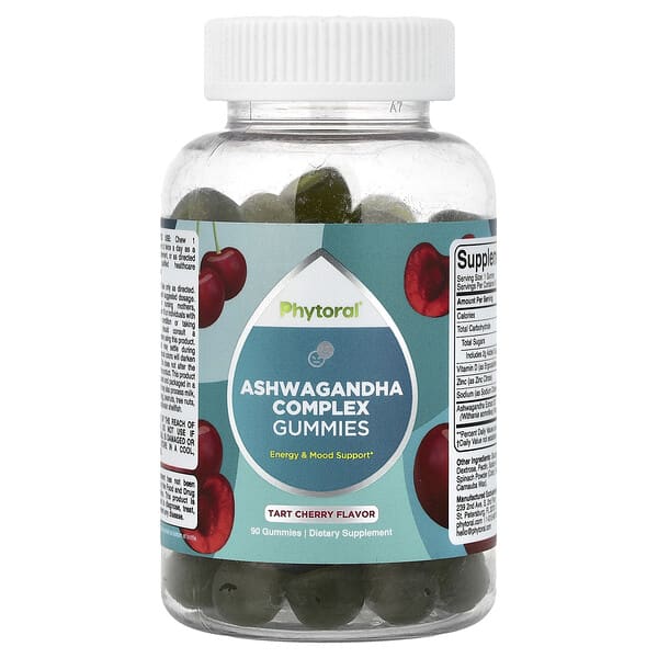 Phytoral, Ashwagandha Complex Gummies, Tart Cherry, 90 Gummies