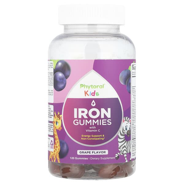 Phytoral, Kids, Iron Gummies with Vitamin C, Grape, 120 Gummies